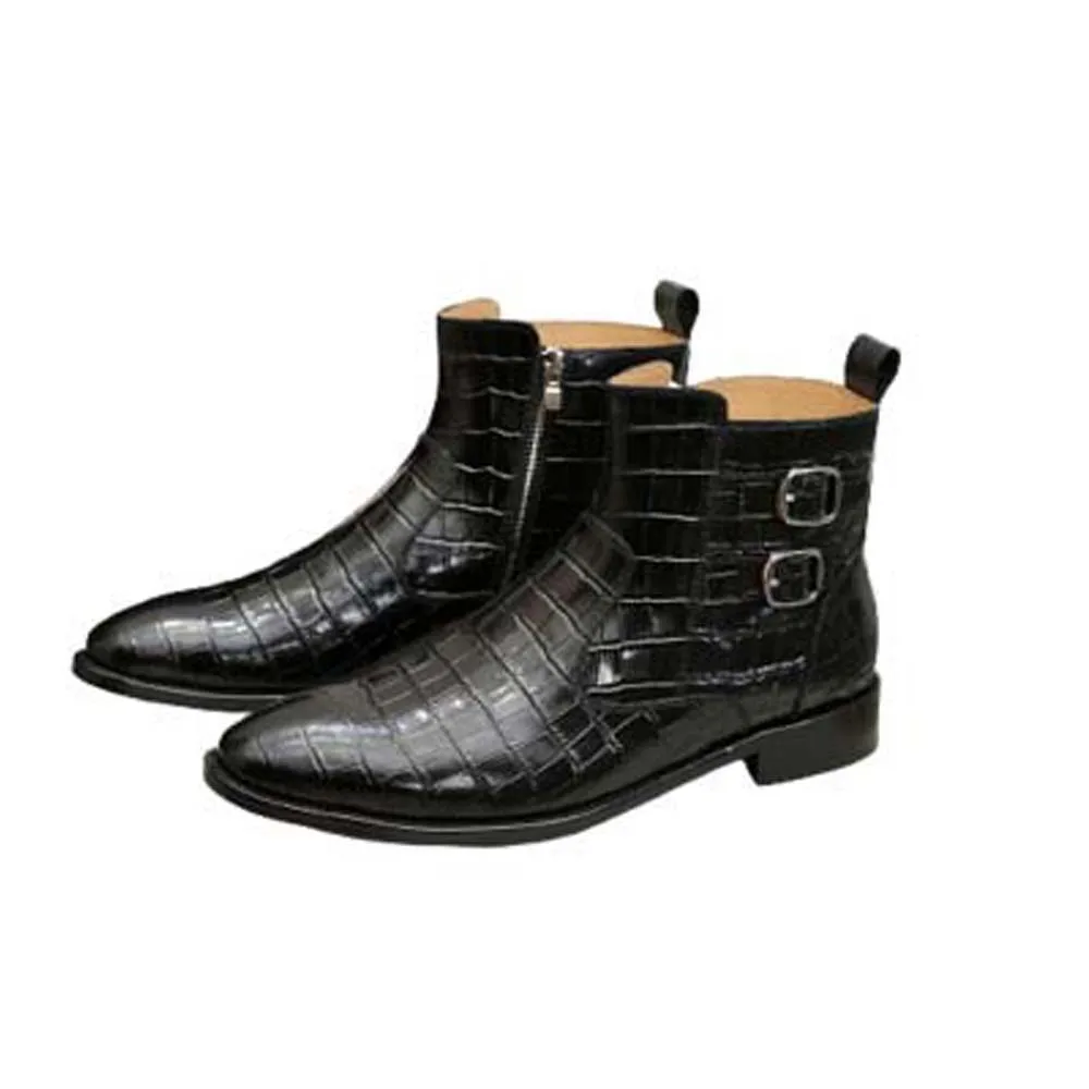 

tianxin High cut male shoes crocodile leather boots male manual Leather soles comfortable non-slip men boots