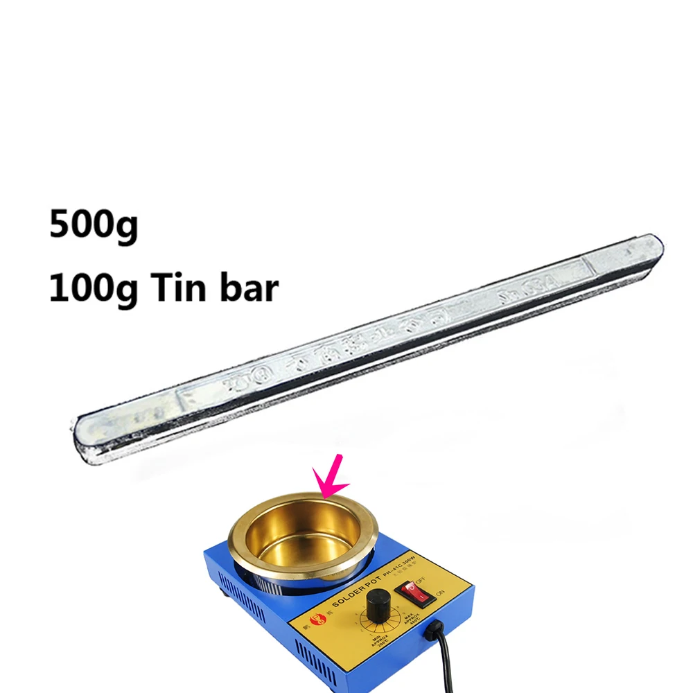はんだ付けポット用の鉛フリーはんだ付けロッド,純錫メッキ,500g/1000g,高純度,はんだ除去剤なし