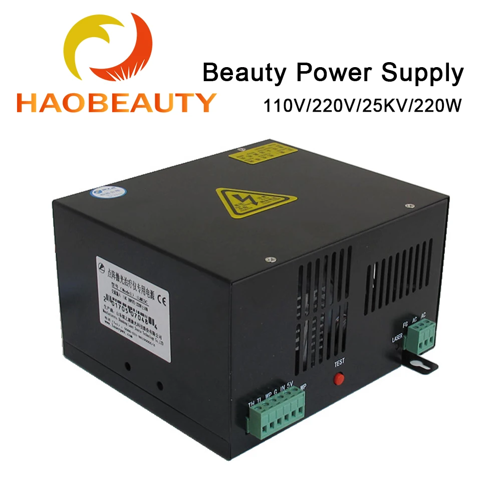 

HaoBeauty Dot Matrix LASER Beauty Power Supply Dot Matrix CO2 Laser Power Supply 110V 220V 25KV 20MA 220W 47-440Hz