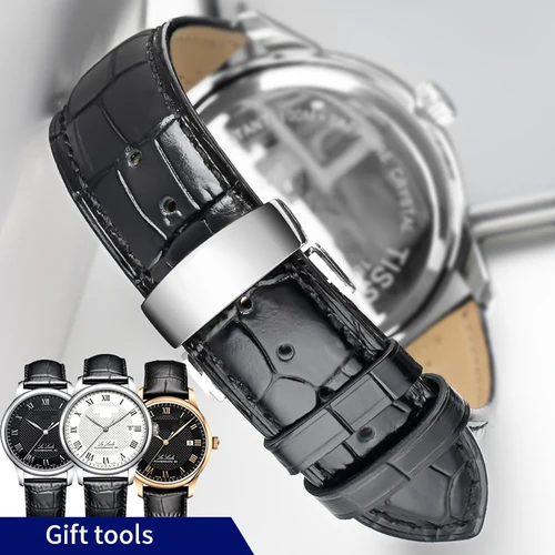 Imagen 2 del producto Correa de cuero para Tissot Le Locle T41 T006 PRC200, correa de reloj, pulsera de reloj 1853, correa de reloj para hombre de 19MM 20MM 21MM 22MM