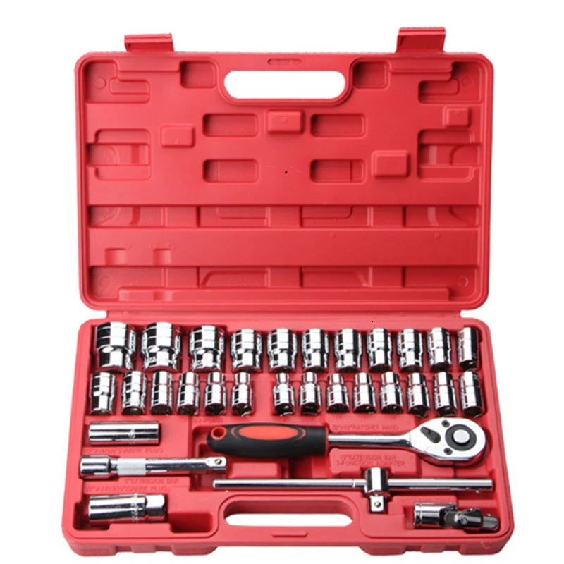 

32-piece sleeve set tool set pneumatic socket wrench auto repair tool set