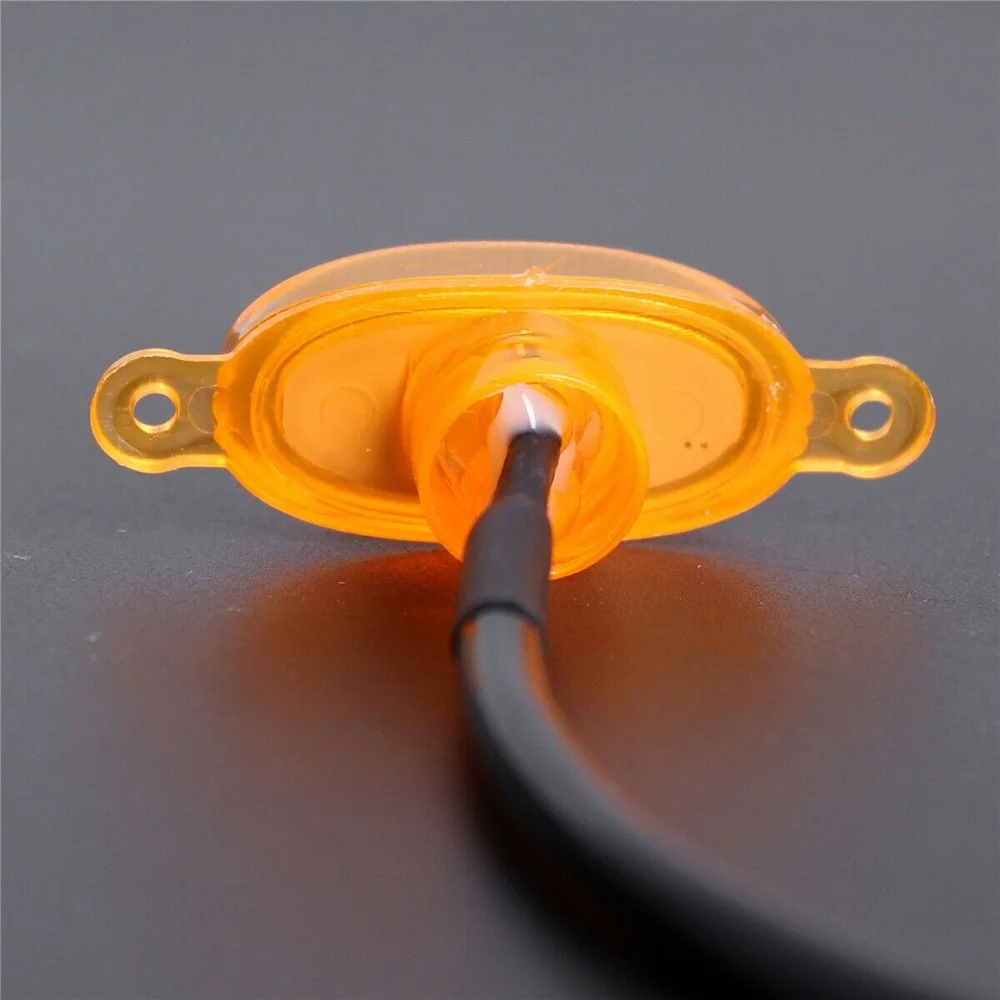 3x Lampu LED Lensa Amber Kisi Depan Mobil Kit Lampu Peringatan Berkendara untuk F150 F250