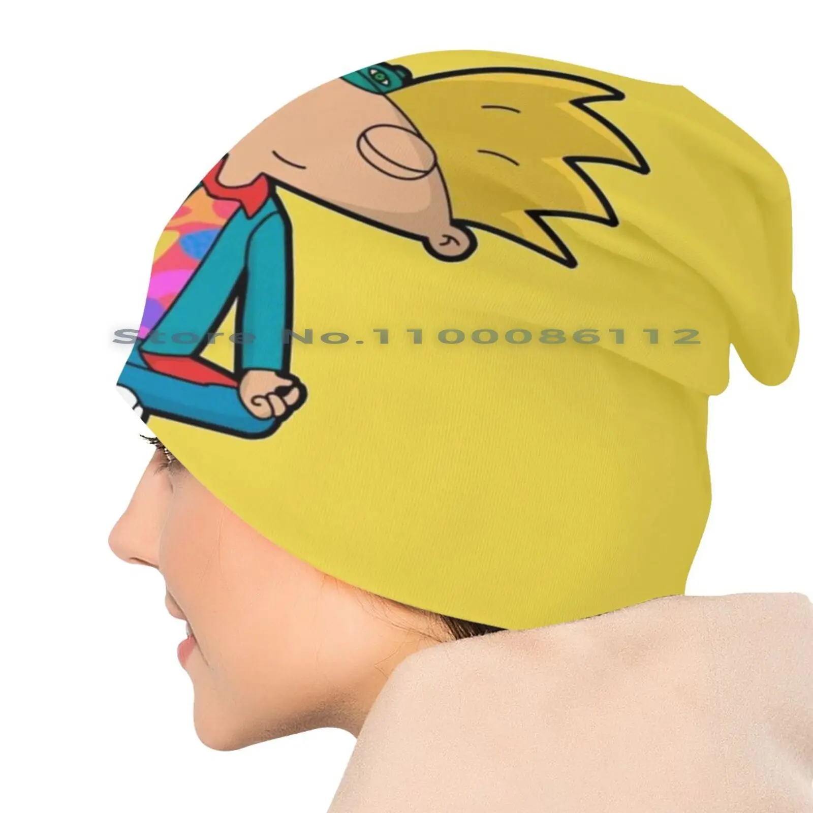 Arnold-Hey Beanies Knit Hat Arnold Vintage Cartoons Arnold Hey Gerald Helga Sunset Arms Phil Gertrude Old Tv Shows Retro