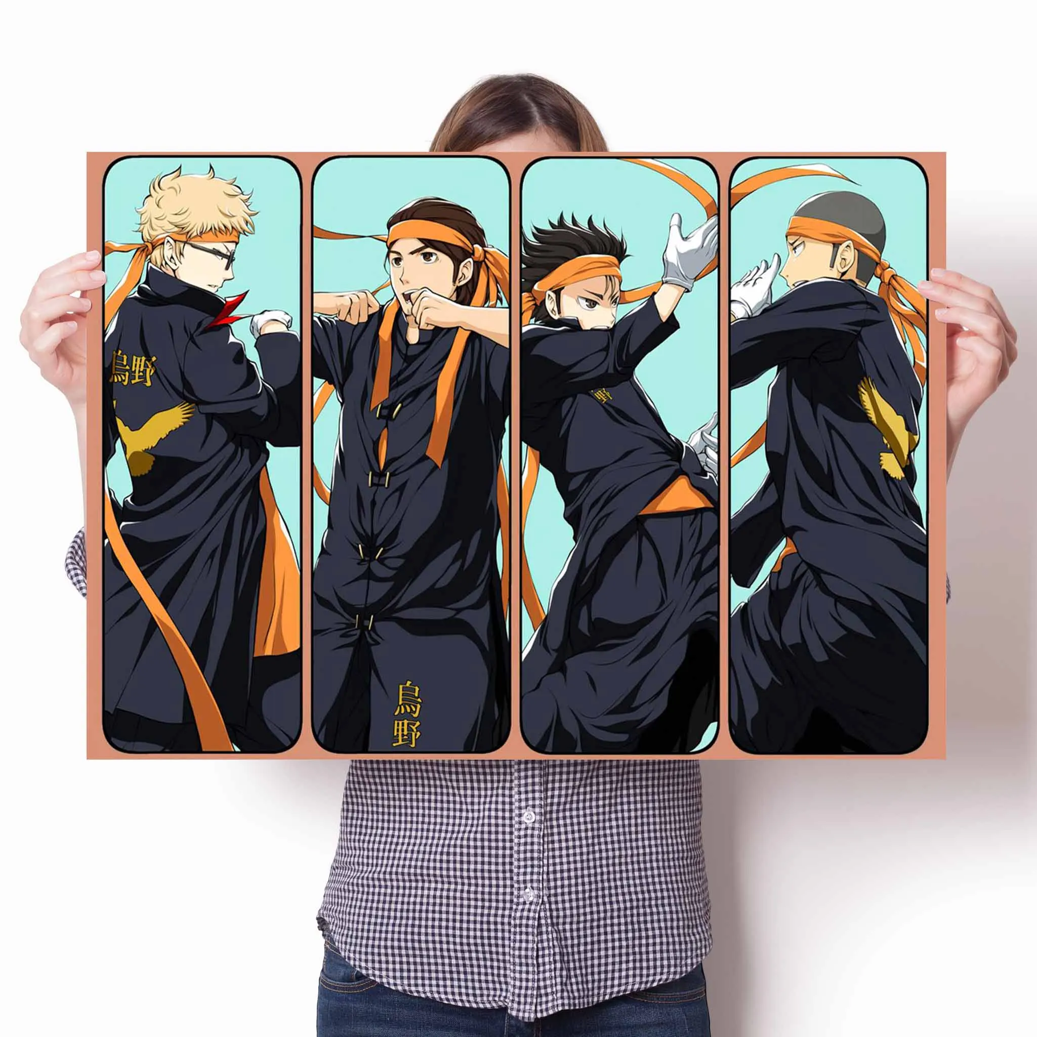 WTQ Japan Anime Haikyuu Volleyball Boy HD Retro Poster Canvas Painting Anime Posters Wall Decor Wall Art Picture Home Decor