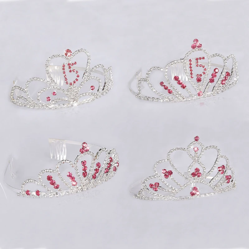 NEW Cute Princess Tiaras and Crowns Bride Wedding Headdress Girl Women Rhinestone Hair Accessory Jewelry Birthday 15 Years Party