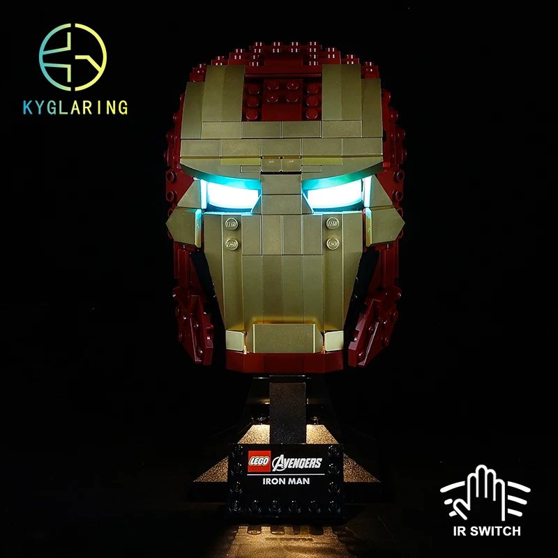 Kyglaring Led Lighting Set DIY Toys for 76165 Man Helmet Blocks Building