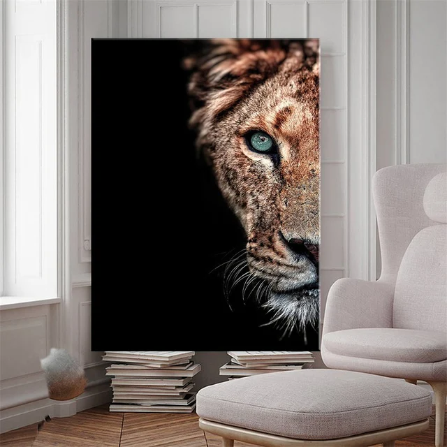 Cheetah Canvas Painting Animal Wall Art  Landscape Posters and Print Wall Pictures for Living Room Decoration Home Cuadros Decor