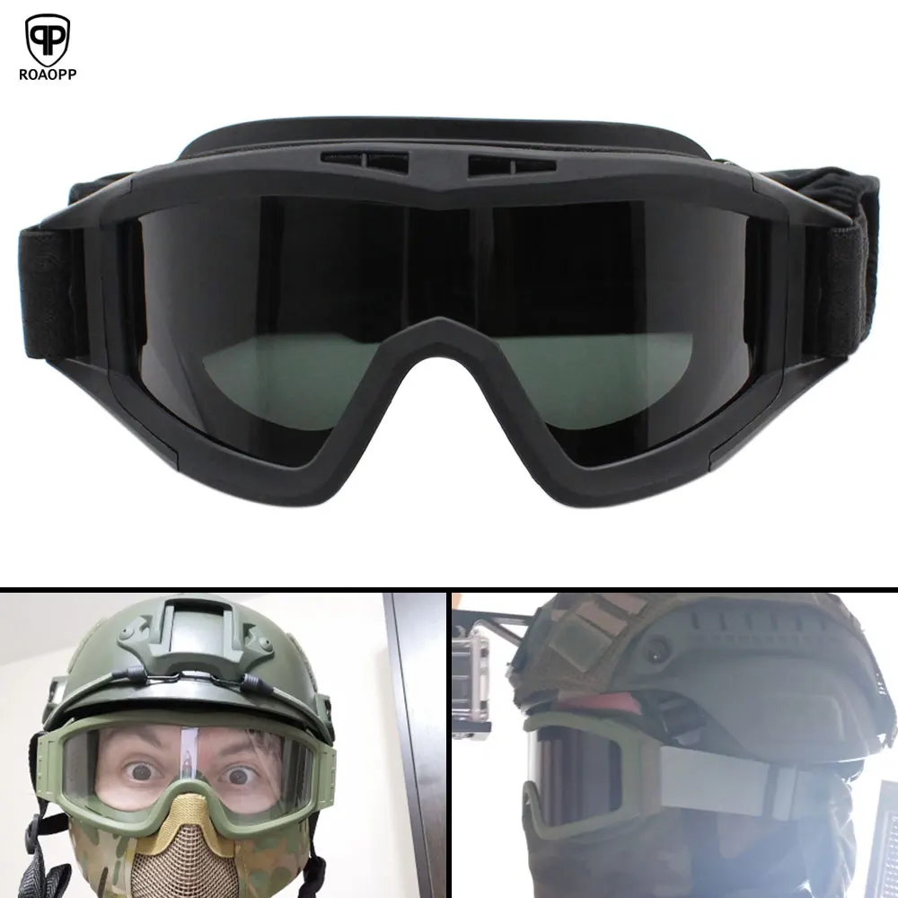 ROAOPP Motorcycle Military Airsoft Tactical Goggles Army Tactical Sunglasses Glasses Army Paintball Goggles