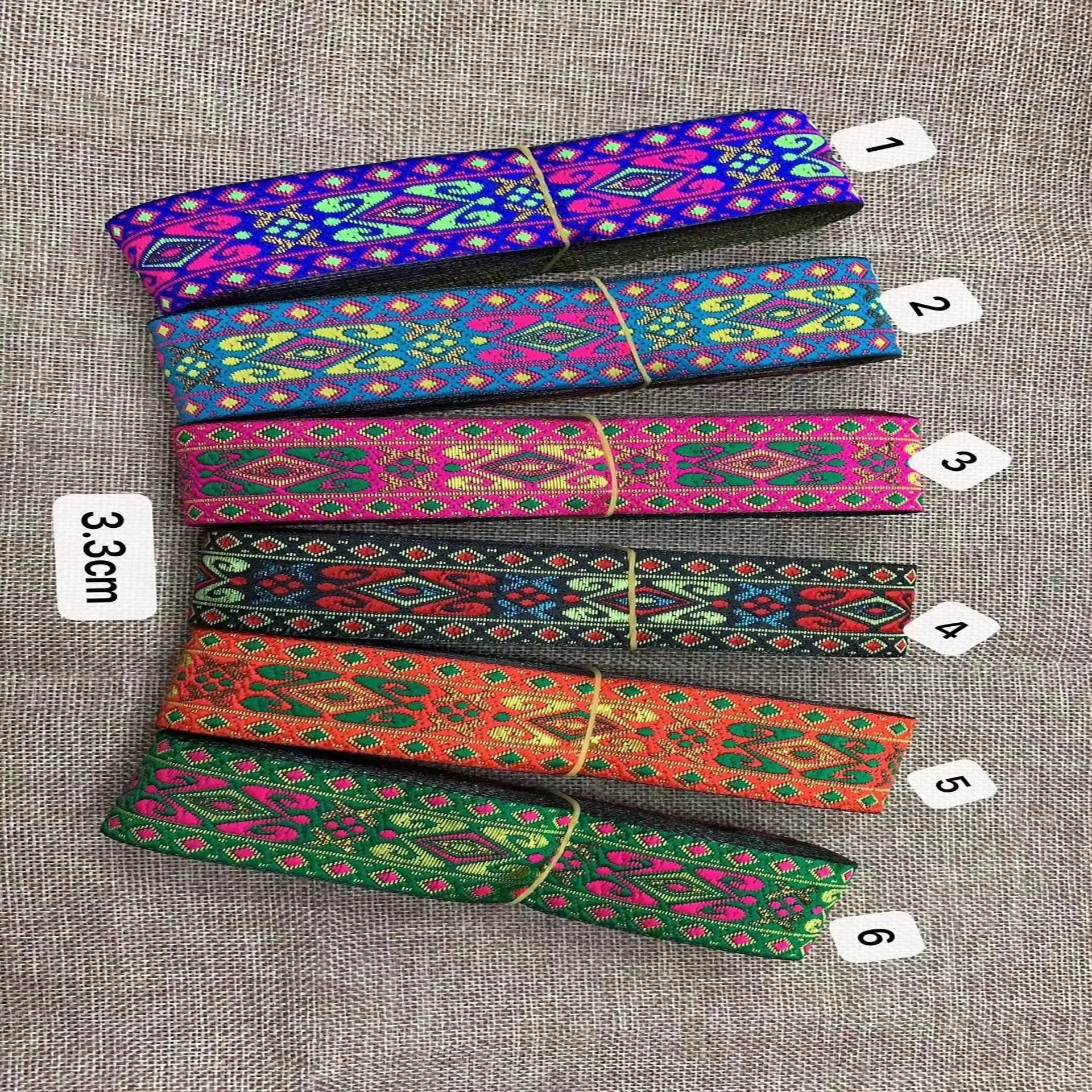 

3.3cm ethnic style folk style nation style jacquard ribbon,jacquard webbing,garment ribbon,shoes ribbon,bag ribbon,QC0707M