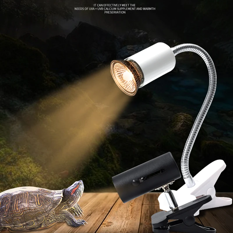 UVB E27 Pet gadów klips lampy na uchwyt na żarówkę do lampy Turtle Basking UV lampa grzewcza zestaw żółwi światła jaszczurki oświetlenie ue wtyczka