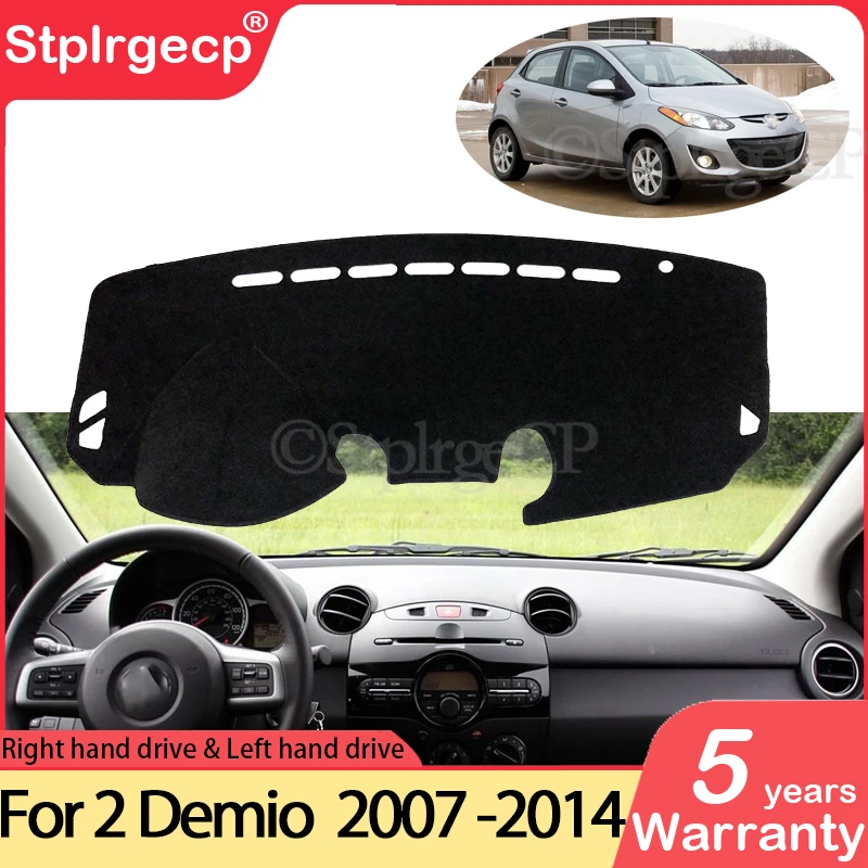 for Mazda 2 Demio 2007~2014 DE Anti-Slip Mat Dashboard Cover Pad Sunshade Dashmat Carpet Accessories Mazda2 2008 2009 2010 2013