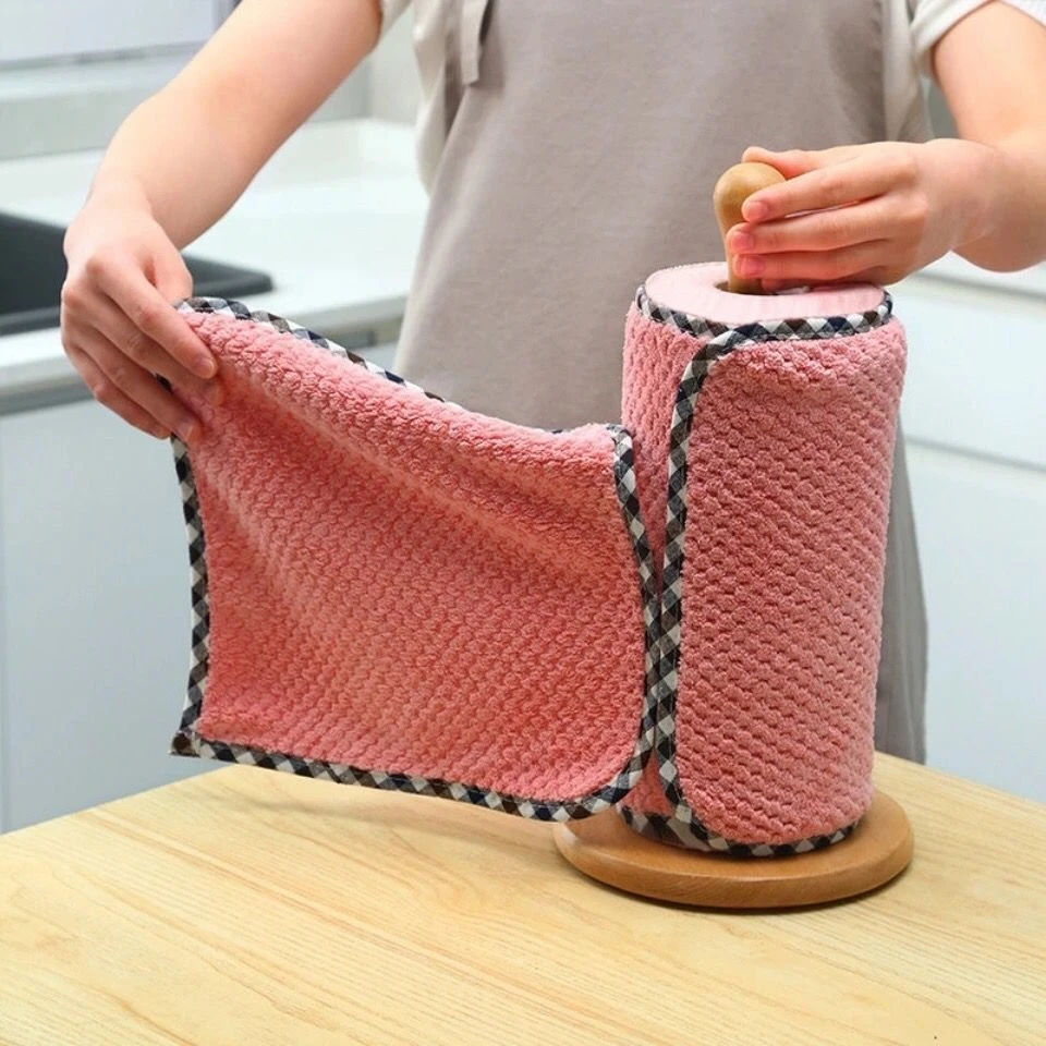 New Kitchen Daily Dish Towel, Dish Cloth, Kitchen Rag, Non-Stick Oil, Thickened Table Cleaning Cloth, Absorbent Scouring Pad