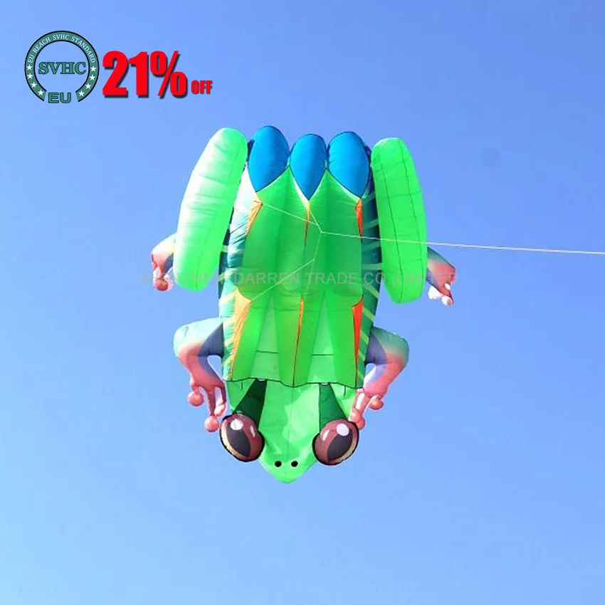 

1PC High Quality Huge soft frog Kite Outdoor Sport Kites Easy to Fly green frog flying toy 8.5 square meters, 2.8m*3.0m