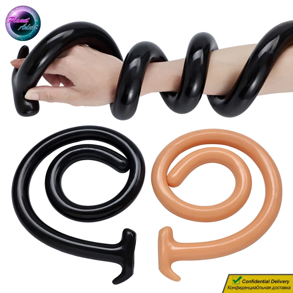 100*3cm Soft PVC Whip Long Dildo Anal Plug Artificial Penis Women Masturbator Adult Sex Toys for Vagina Anal Prostate  Sexshop