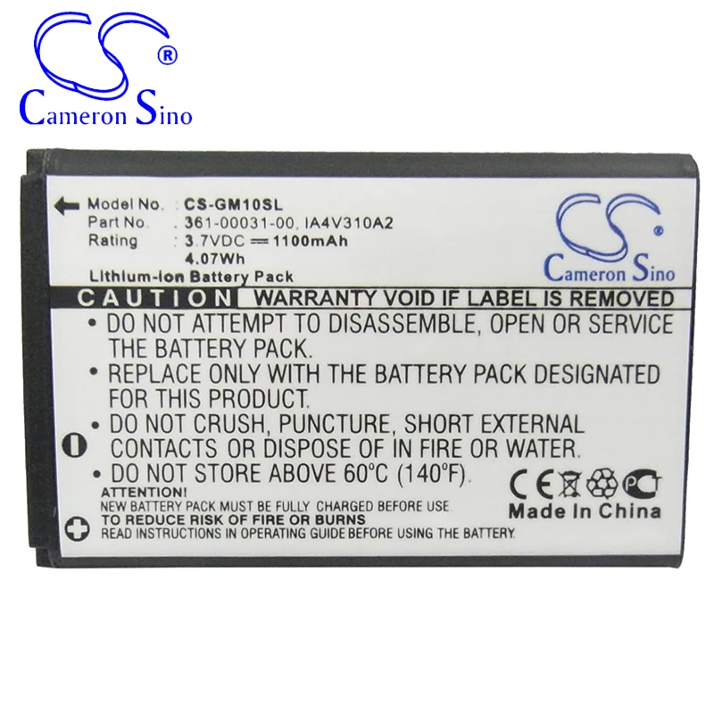 CameronSino แบตเตอรี่สำหรับ Xplova G3 GPS Navigator แบตเตอรี่1100MAh/4.07Wh 3.70V Li-Ion สีดำ