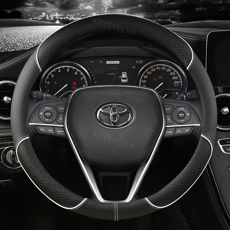 Microfiber Leather CarSteering Wheel Cover For Toyota Corolla Avensis Yaris Rav4 Hilux Auris 2013 2014 2015 Auto Accessories