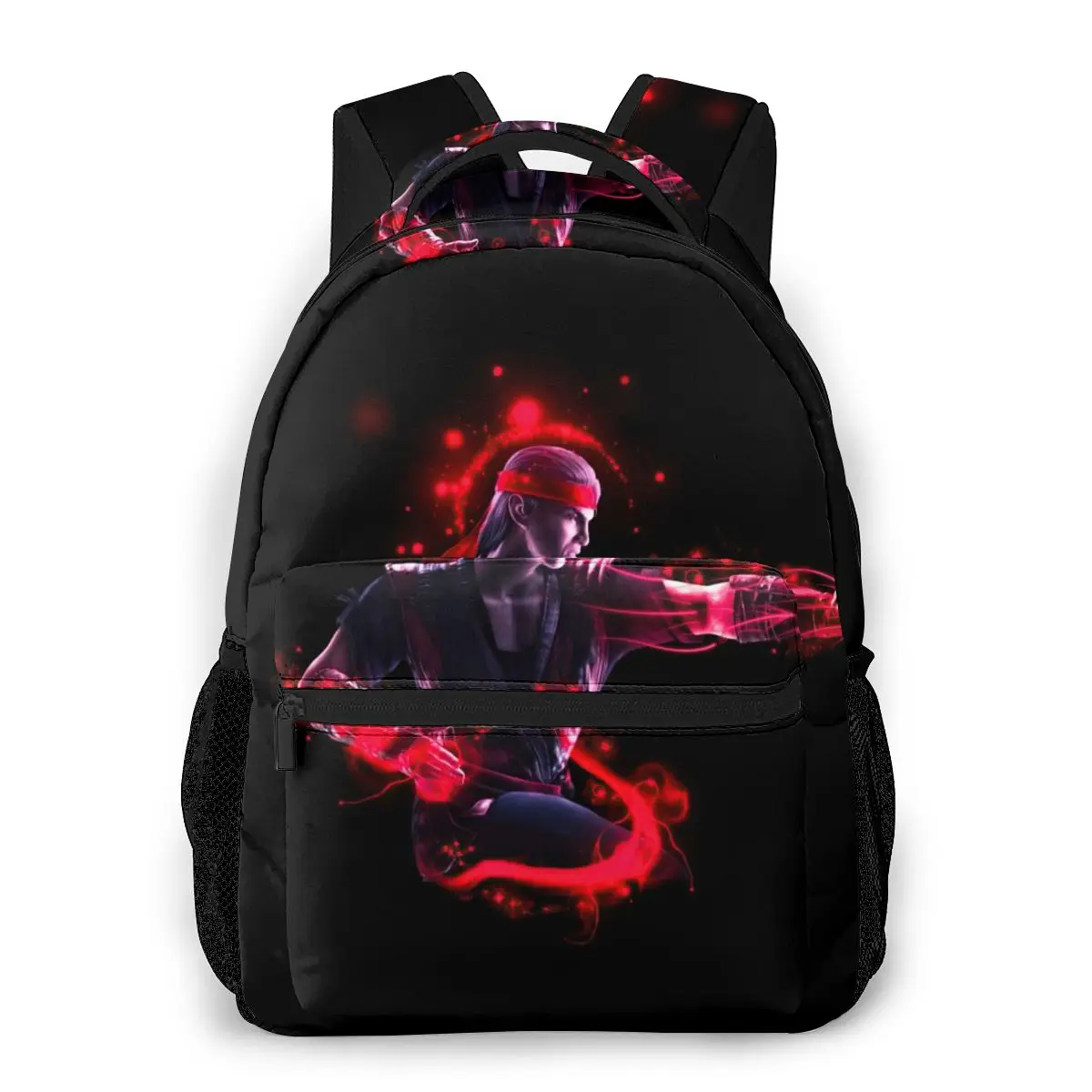 Liu Kang Mortal Kombat Minimal Art Backpack for Girls Boys Travel RucksackBackpacks for Teenage school bag