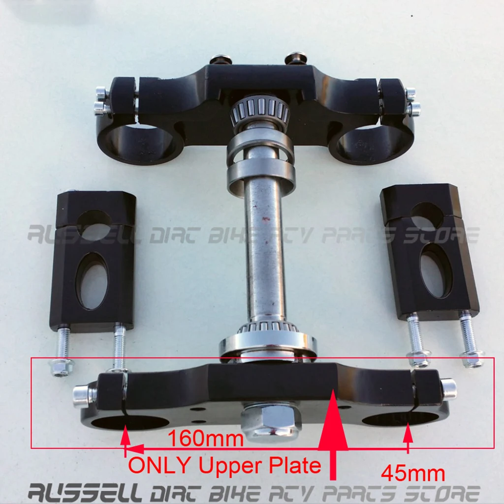 Placa superior tripla universal do guiador de 45mm para Dirt Pit Bike (apenas tampa da placa superior)