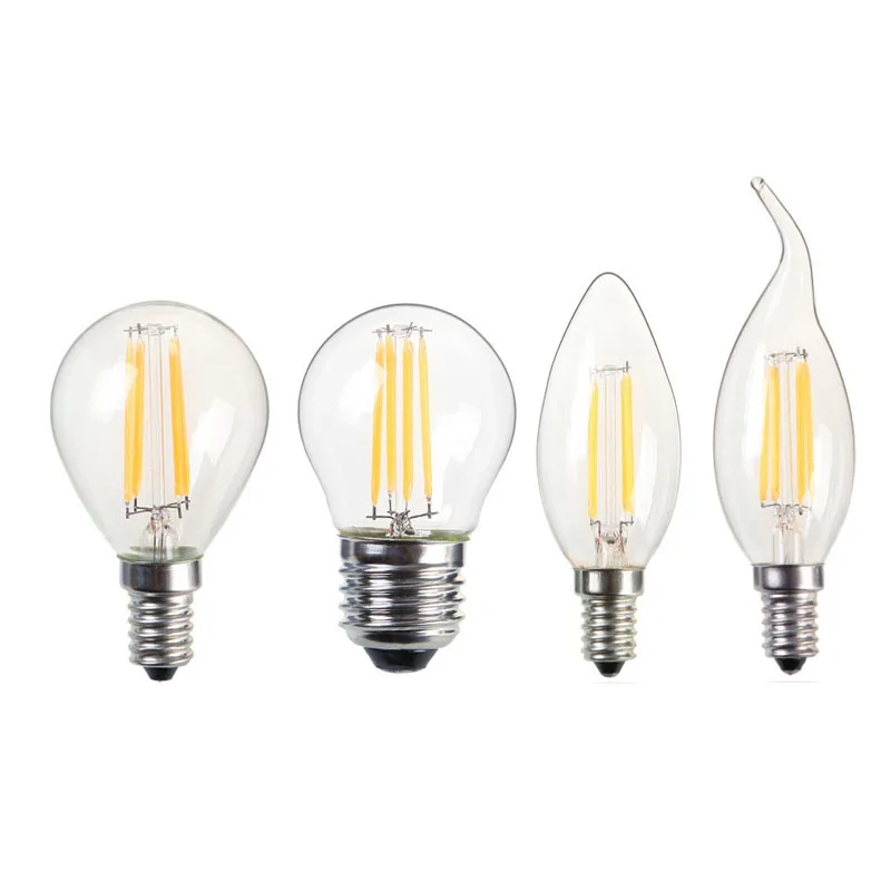 G45 C35 C35L LED Filament Bulb AC220V 2W 4W 8W 12W Edison LED Lamp E27 E14 Candelabra Light Bulb For Pendant Lamp