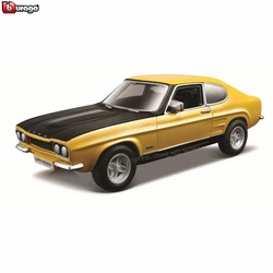 Bburago 1:32 1970 Ford Capri RS2600 simulation alloy car model plexiglass dustproof display base package Collecting gifts