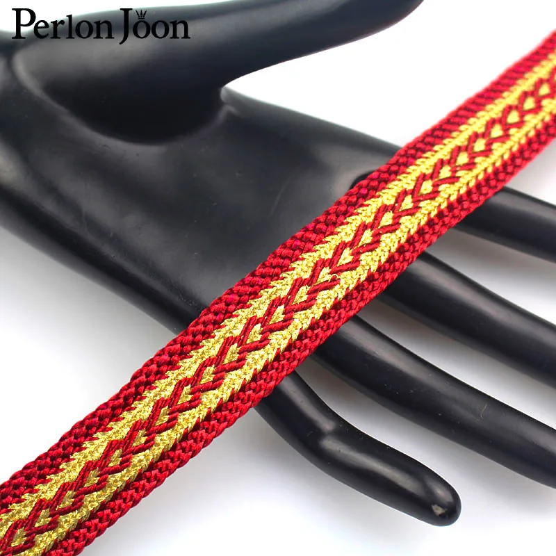 10 yard 2cm New Color gold thread polyester webbing clothing bag shoes decorative ribbon woven decorative accessories ZD002