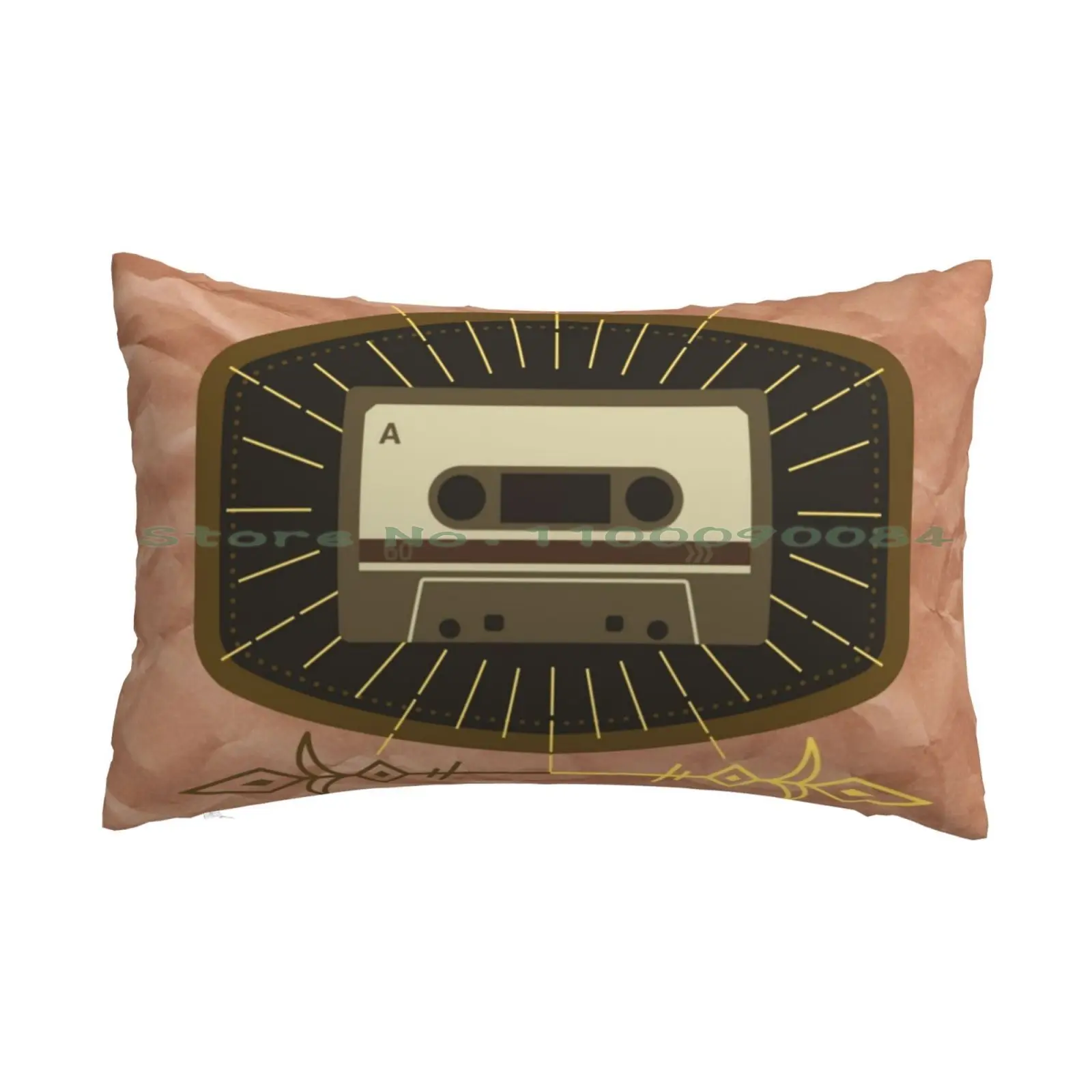 Vintage Tape Pillow Case 20x30 50*75 Sofa Bedroom Guitars Stuff Guitars Best Selling Guitars Top Trending Guitars Guitars