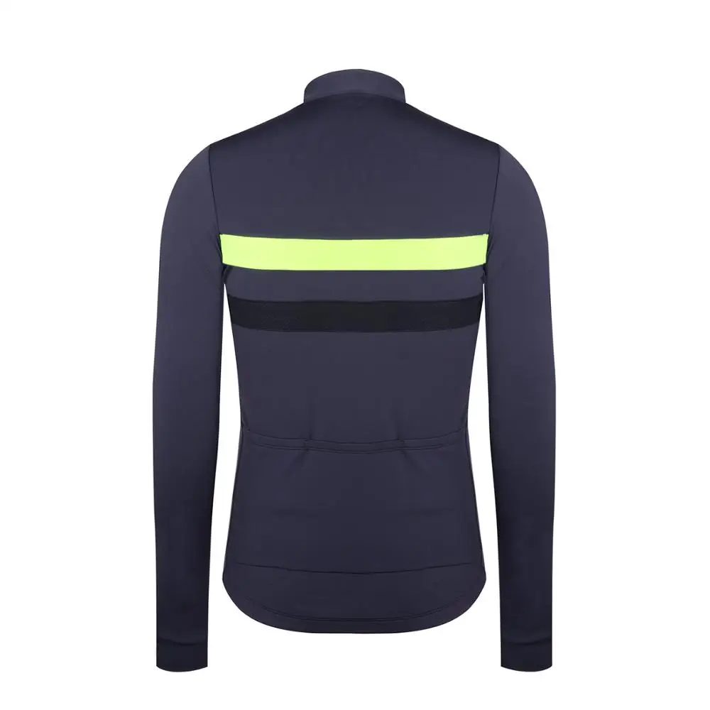 2019 NEW Gray Winter Thermal fleece Cycling Jersey long sleeve with Reflective stripe bicycle clothes road mtb warmer jersey