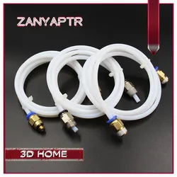1M PTFE Tube +PC4-M6/ PC4-01 Fitting J-head hotend RepRap Rostock Bowden Extruder For filament 1.75mm ID 2mm  OD 4mm