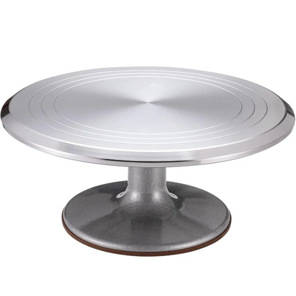 

12 Inch Rotating Cake Decorating Stand Cake Stand Aluminium Alloy Revolving Cake Turntable Cake Decorating Table