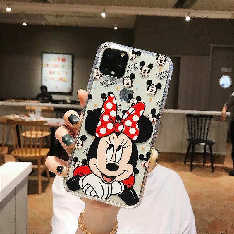 Funda de silicona con dibujos animados de Disney, carcasa suave a prueba de golpes para iPhone 12, 11 Pro Max, Mini, X, XR, XS Max, 7, 8, 6s Plus, SE