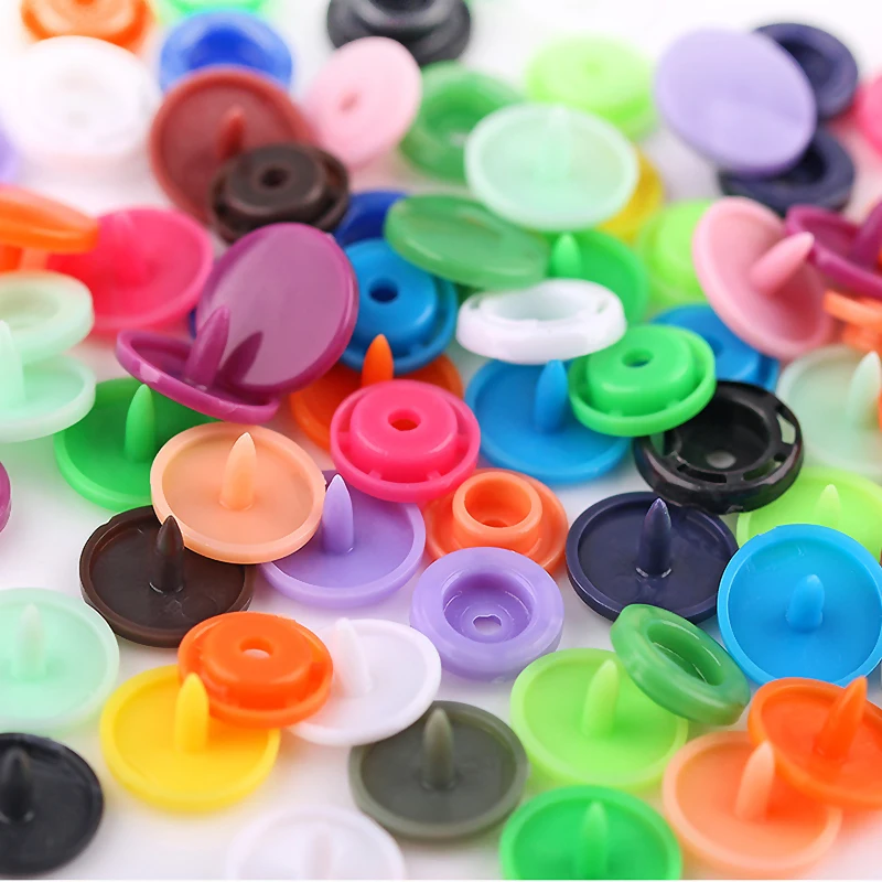 50/100Sets T5 12mm Round Plastic Snap Buttons For Baby Children Clothes DIY Sewing Accessories Press Button  Snaps for clothes