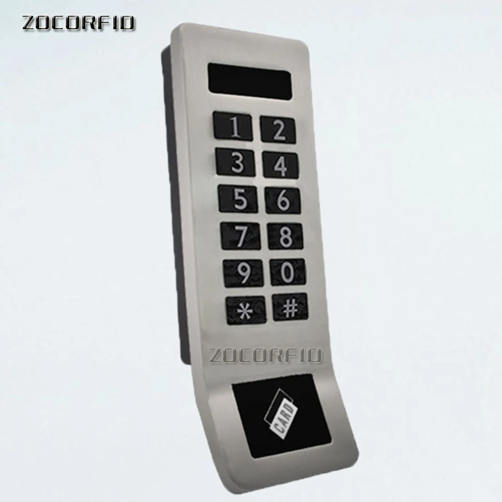 Stainless steel Panel Digital Electronic RFID& Password Keypad Number Cabinet Door Code Lock with PULLER