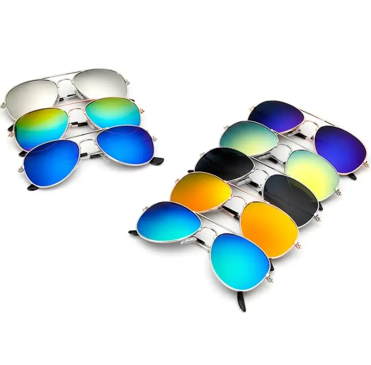 18 Colors Adults Piolt Aviator Sunglass Colorful Anti-vertigo UV Men Alloy Sun Glasses Festival Party Gifts SN1315