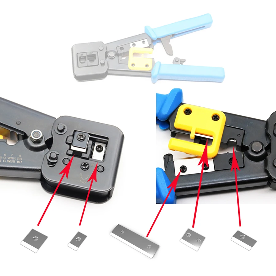 Xintylink Blade Tools Parts for EZ RJ45 Crimper Crimping Cable Stripper Pressing Line Clamp Knife 8P8C Pliers Tongs 5Pcs/Lot