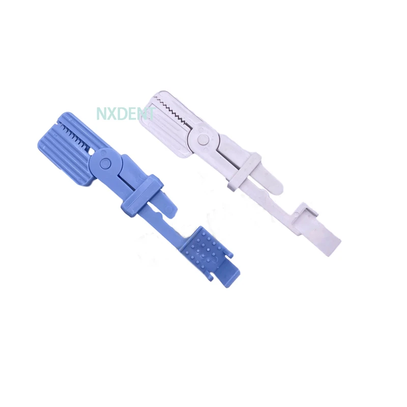 5pcs Dental X-Ray Film Holder Clip Plastic X Ray Film Clip Snap Clip White/Blue Dentist Lab Instrument Tool Radiograph Holder