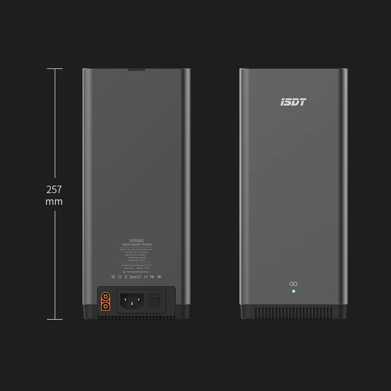 ISDT SP3060 1800W 21-29V XT60 Output Smart Power Surging Power Innate Brightness For Battery Charger