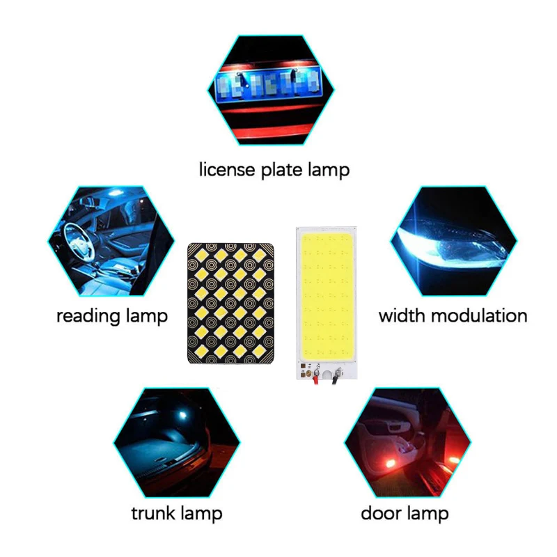 Big Promotion T10 COB 12 24 36 48SMD Festoon Dome BA9S 3Adapter LED Light Panel Car Interior Reading Map Parking Bulb Lamp DC12V