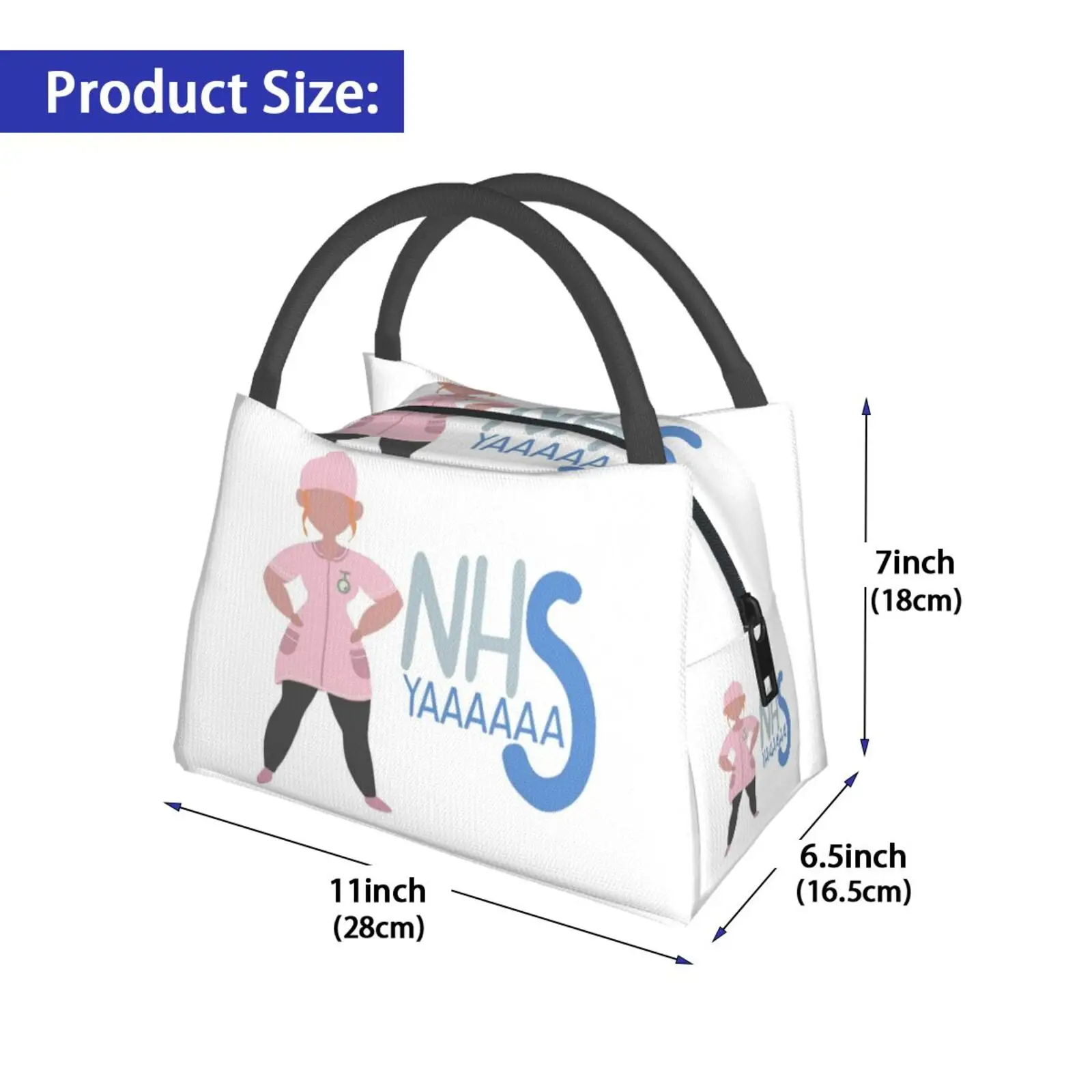 Portable Insulation Bag Nhyaaaaas Nurse Minimalist Simple Cute Sassy