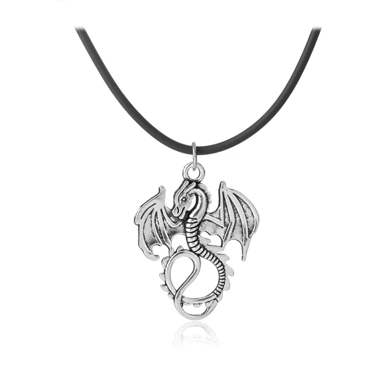 Dragon Necklace Song Of Ice And Fire Desolation Of Smaug Pendant Vintage Retro Antique Animal Jewelry Women Wholesale