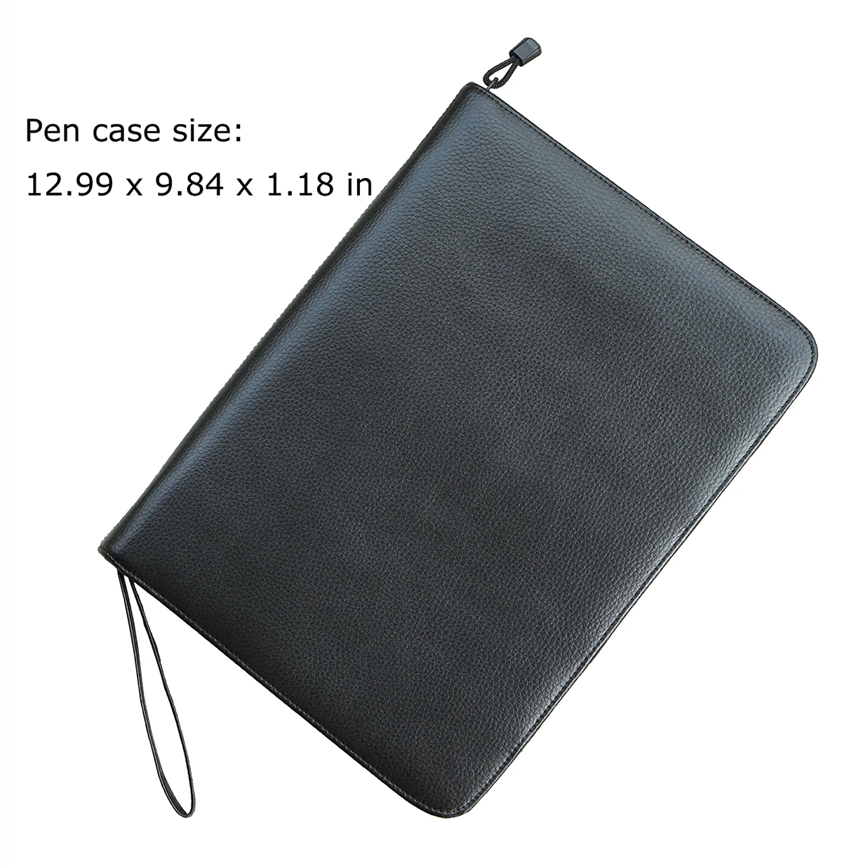 Real Leather Pen Case for 46 Fountain Pen Rollerball Pens Cowhide Black Pen Holder Pencil Bag, Fit In Various Size Office Gift