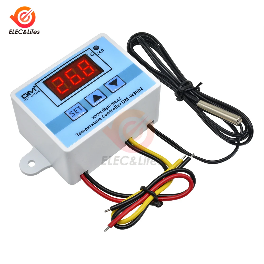 W3002 110V/220V/12V 10A Digital LED Temperature Controller Digital Thermoregulator Thermostat Control Switch Meter W3002