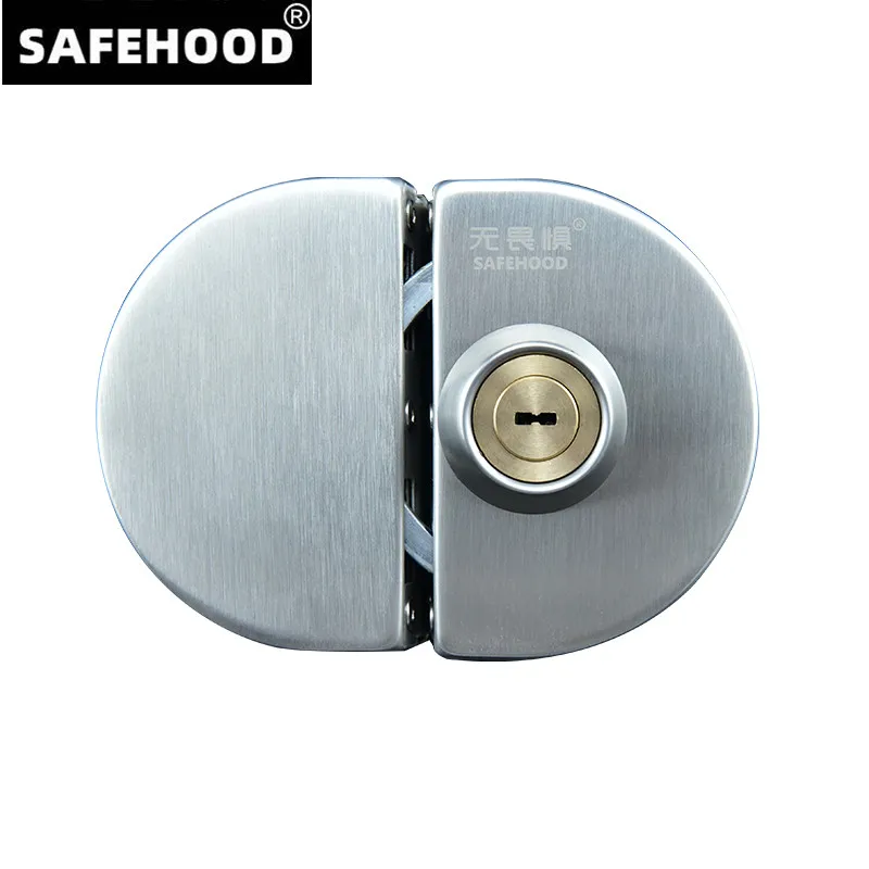 Free Shipping Double Open Glass Door Lock Stainless Steel Double Bolt Sliding Door Lock 10-12mm Office Glass Safety