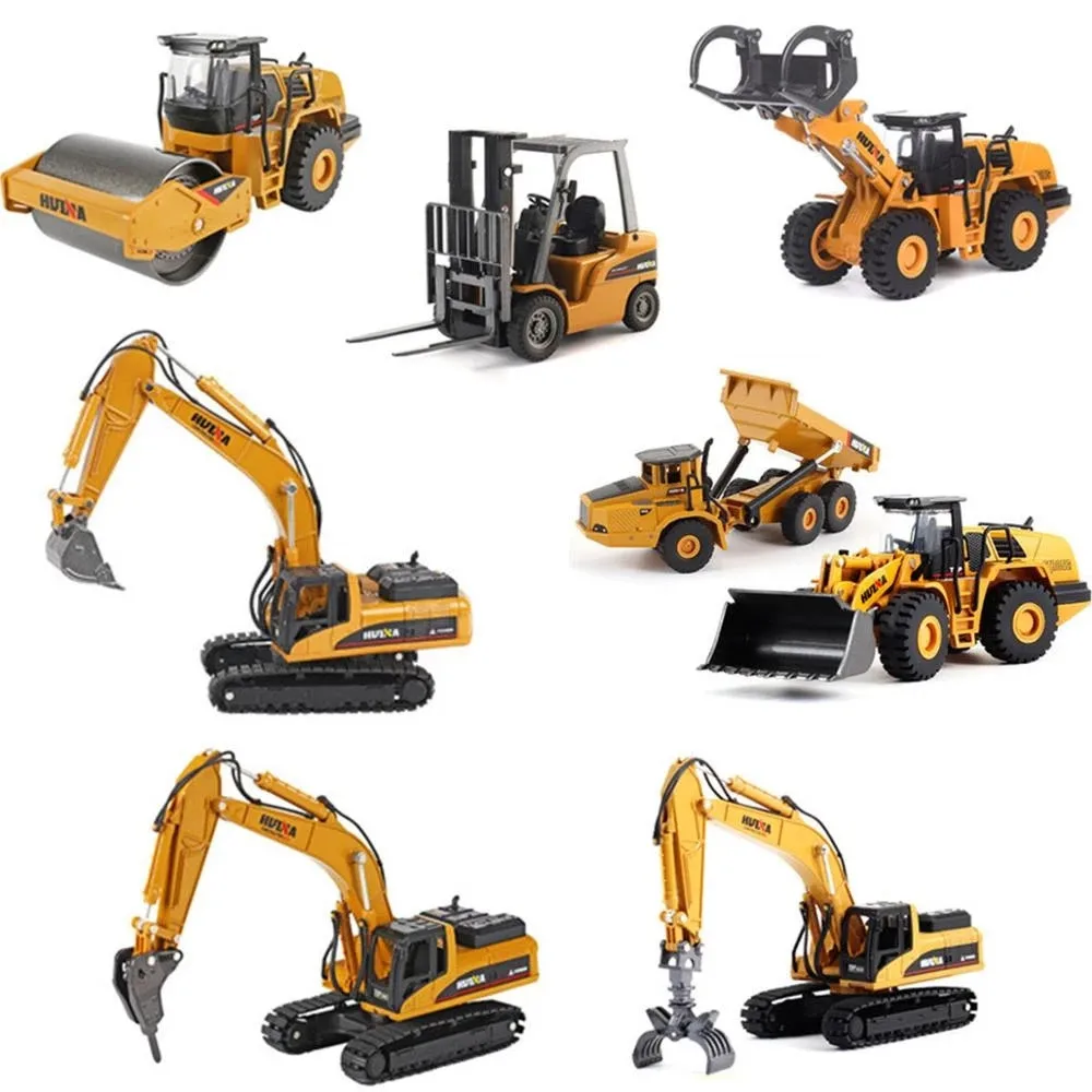 High-quality construction vehicle model toys,1:50 metal excavator, forklift, dump truck model,1:50 vehicle collection