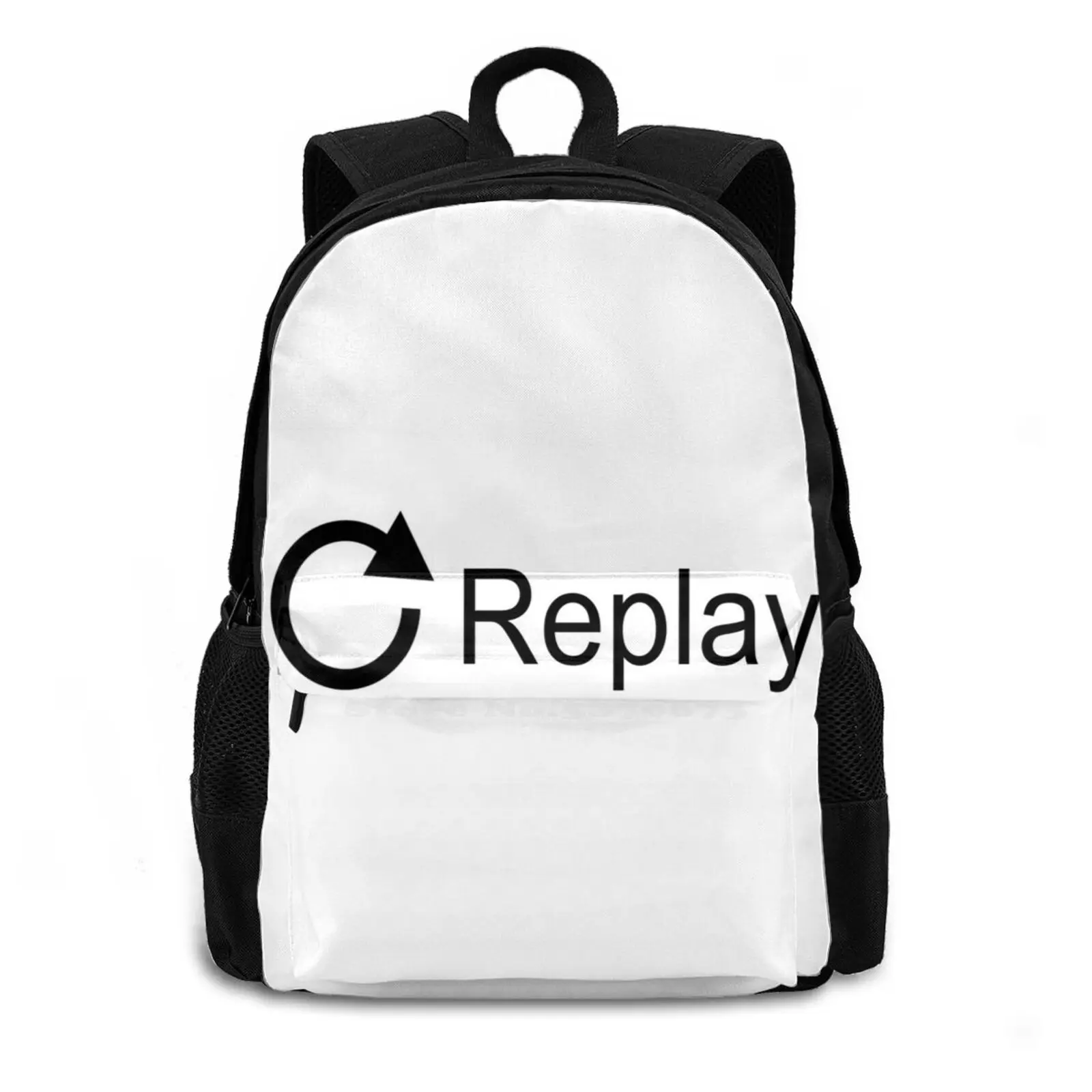 Typographic Digital Work Teen College Student Backpack Laptop Travel Bags Typo Typographic