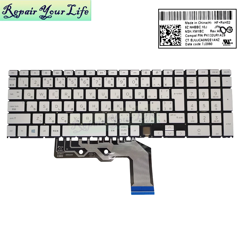 Imagem -04 - Inglês Japão sw Ele Teclado Backlight Teclados para hp Envy X360 15-ed 15m-ed 15-ag Envy 15 ee Tpn-w140 C149 Nsk-xw1bc