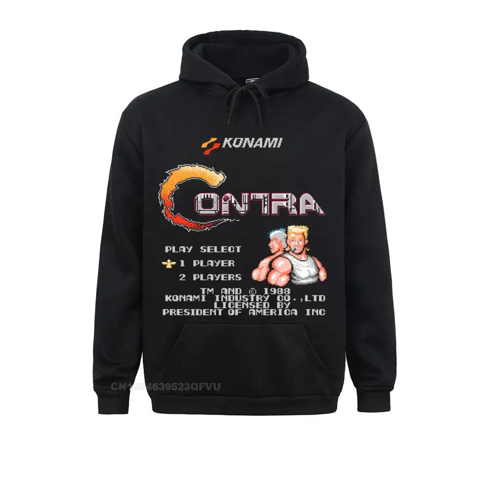 

Contra Nes Retro Video Game Men's Sweater Novelty Pullover Hoodie Round Neck Hoodie Pure Cotton Birthday Gift Clothing