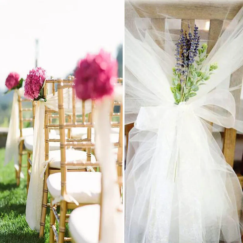 48cm x 10m organza wedding decoration birthday event party supplies tulle convolution 66
