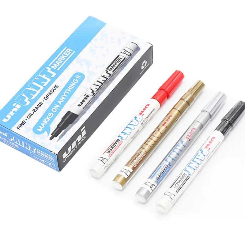 1 Piece of Japanese UNI Px-20 Paint Pen Touch-up Pen 15-color Waterproof Industrial Non-fading Tire Marker Permanent Paint Pen