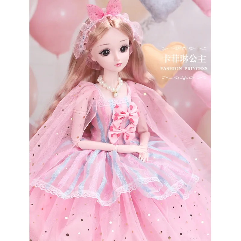 New 60cm BJD Doll 1 Jointed Dolls With Beauty Clothes Outfit Shoes Wig Hair Makeup Best Birthday Gift For Girls