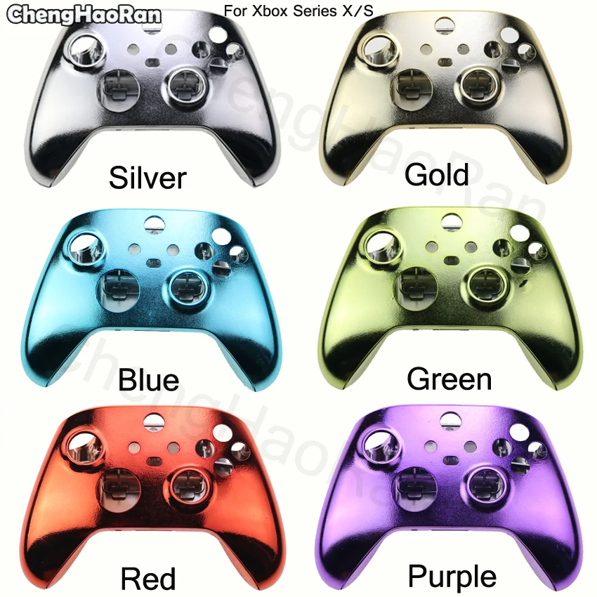 

ChengHaoRan 1psc For Xbox Series X/S Gamepad Electroplating Controller Shell Protective Cover Handle Cover & Bottom Cover